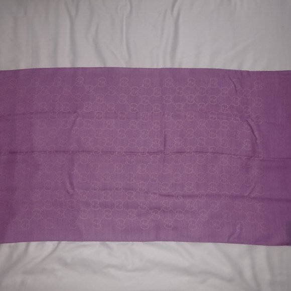 Gucci Wool Silk Purple Long 165904 3g646 Scarf - Picture 7 of 14